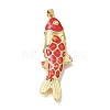 Brass Enamel Pendants KK-CBAEEA8-09G-2