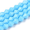 Opaque Solid Color Imitation Jade Glass Beads Strands EGLA-A039-P6mm-D12-1