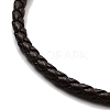 Braided Round Imitation Leather Bracelets Making BJEW-H610-01G-09-3