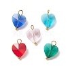 Faceted Transparent Glass Charms PALLOY-JF01966-1