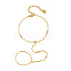 304 Stainless Steel Crystal Rhinestone Geometric Hand Chain Bracelets VG4672-5