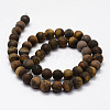 Frosted Natural Tiger Eye Beads Strands X-G-F364-18-8mm-2