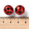 Printed Wood European Beads WOOD-Z002-09A-3