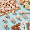 30Pcs Wood Beads WOOD-OC0004-40B-4