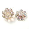 UV Plating Rainbow Iridescent Acrylic Beads OACR-P010-04A-2