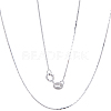Anti-Tarnish 2Pcs Rhodium Plated 925 Sterling Silver Boston Link Chain Necklaces Set STER-BBC0006-13A-1