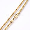 304 Stainless Steel Rope Chain Necklaces NJEW-F226-03G-02-2