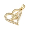 Brass Micro Pave Cubic Zirconia Pendants KK-D409-49G-03-1