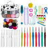 DIY Knitting Kits with Storage Bags for Beginners Include Crochet Hooks WG43615-01-1