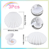 3Pcs Shell Shaped Velvet Jewelry Storage Boxes AJEW-SC0002-94-2