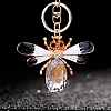 Alloy Rhinestone Dragonfly Keychain Cute Men and Women Bag Pendant Keychain PW-WG71D3A-04-1