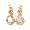 Brass Micro Pave Cubic Zirconia Pendants KK-B083-01G-1