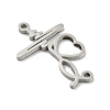 304 Stainless Steel Connector Charms STAS-P344-01P-2