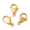 Ion Plating(IP) 304 Stainless Steel Lobster Claw Clasps STAS-AB12-G-01-1
