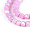 Anti-Tarnish Electroplate Glass Beads Strands EGLA-T021-4mm-15-01-3