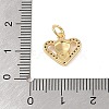 Brass Micro Pave Clear Cubic Zirconia Pendants KK-E111-31D-G-3