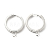 201 Stainless Steel Huggie Hoop Earrings Findings STAS-A167-01P-S-1