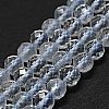 Natural White Topaz Beads Strands G-G927-43-2