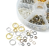 60G 6 Styles DIY Brass & Iron Open Jump Rings DIY-FS0004-11-4