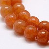 Natural Red Aventurine Bead Strands X-G-P257-02-6mm-3