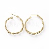 Brass Stud Earrings EJEW-L234-14G-1