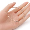 Stainless Steel Hollow Out Heart Bangle BJEW-YW0001-08RG-3