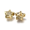 Star Brass Micro Pave Clear Cubic Zirconia Slide Charms LS-ZIRC-I070-013G-2