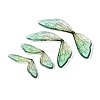 3Pcs Transparent Epoxy Resin Butterfly Wings Cabochons RESI-N045-10-2