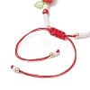 Glass Seed Bead and Resin Braided Bead Bracelets for Women BJEW-MZ00237-03-4
