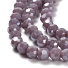 Electroplate Opaque Glass Beads Strands X-EGLA-A035-P4mm-A11-3