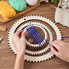 Wood Knitting Loom Kit TOOL-WH0155-76C-3