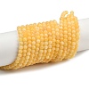 Natural Yellow Jade Bead Strands G-K121-01-4mm-4