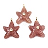 Natural Strawberry Quartz Pendants G-H353-01G-04-1