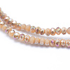 Electroplate Opaque Glass Beads Strands X-EGLA-J144-HP-B01-3