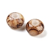 Opaque Spray Painted Glass Beads GLAA-G118-01S-2