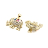 Brass Pave Cubic Zirconia Pendants KK-U009-02A-G-2