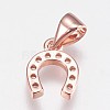 Brass Micro Pave Cubic Zirconia Charms ZIRC-E145-27-3