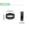 Unicraftale 12Pcs Crystal Rhinestone Grooved Finger Ring RJEW-UN0002-46EB-3