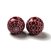 Halloween Printed Spider Webs Colored Wood European Beads X1-WOOD-K007-04E-1