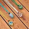 Braided Waxed Cotton Thread Cords Macrame Pouch Necklace Making AJEW-SW00021-3