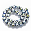 Electroplate Glass Beads Strands EGLA-T012-02D-2
