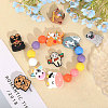 CHGCRAFT 18Pcs 9 Styles Silicone Beads SIL-CA0002-87-5