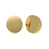 Ion Plating(IP) 304 Stainless Steel Flat Round Stud Earrings for Women EJEW-I285-12G-1