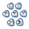 Crystal Rhinestone Heart Stud Earrings with 925 Sterling Silver Pins for Women MACR-S275-038A-1