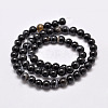 Natural Black Agate Bead Strands LS-G-G962-4mm-12-2