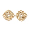 Brass Hollow Flower Multi-Strand Links KK-Z164-01G-1