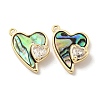 Natural Paua Shell Pendants KK-L211-010G-01-1