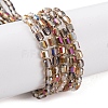 Electroplate Glass Beads Strands EGLA-D031-01W-2