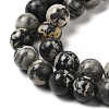 Natural Black Agate Beads Strands G-M402-D01-3