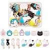 32Pcs 16 Style Alloy Enamel Pendants ENAM-SZ0003-11-1